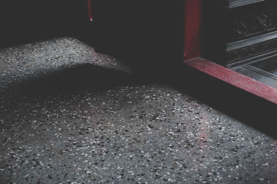 gray concrete floor