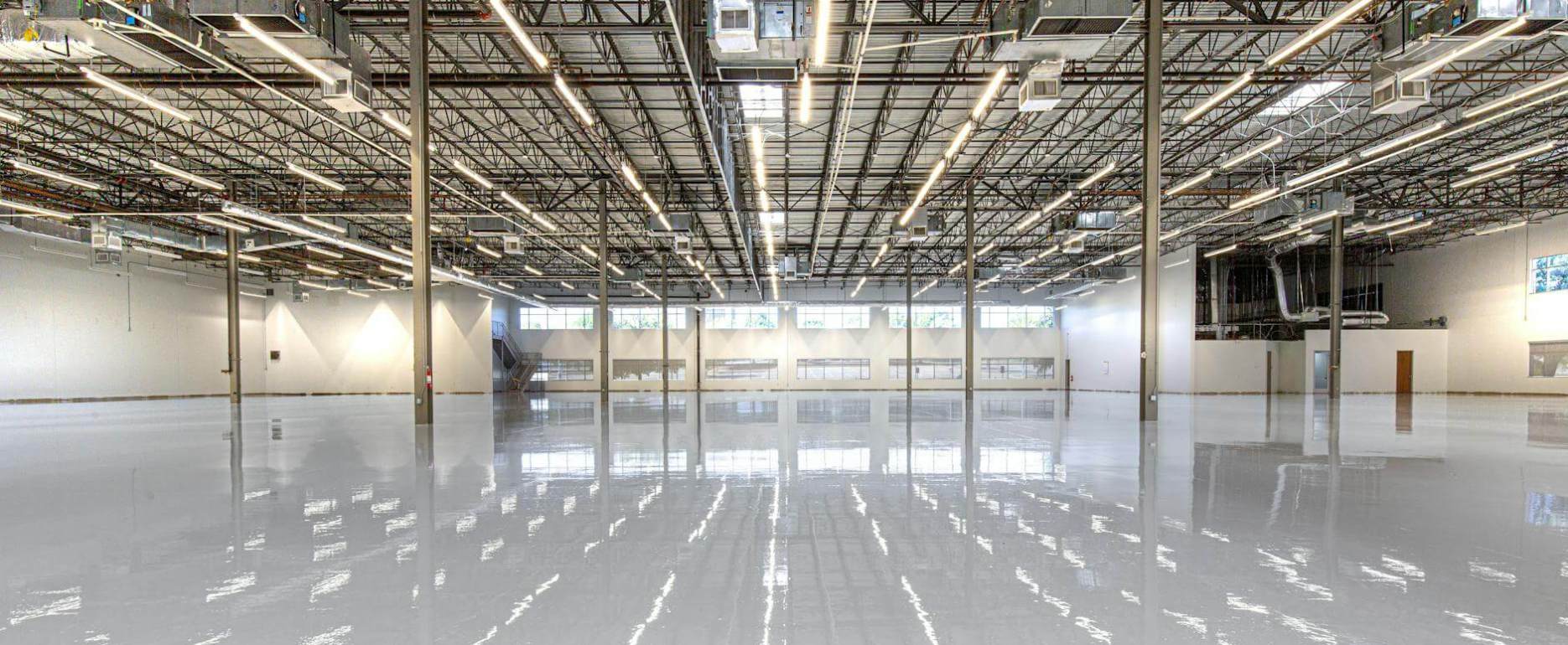 glossy industrial facility interior in houston