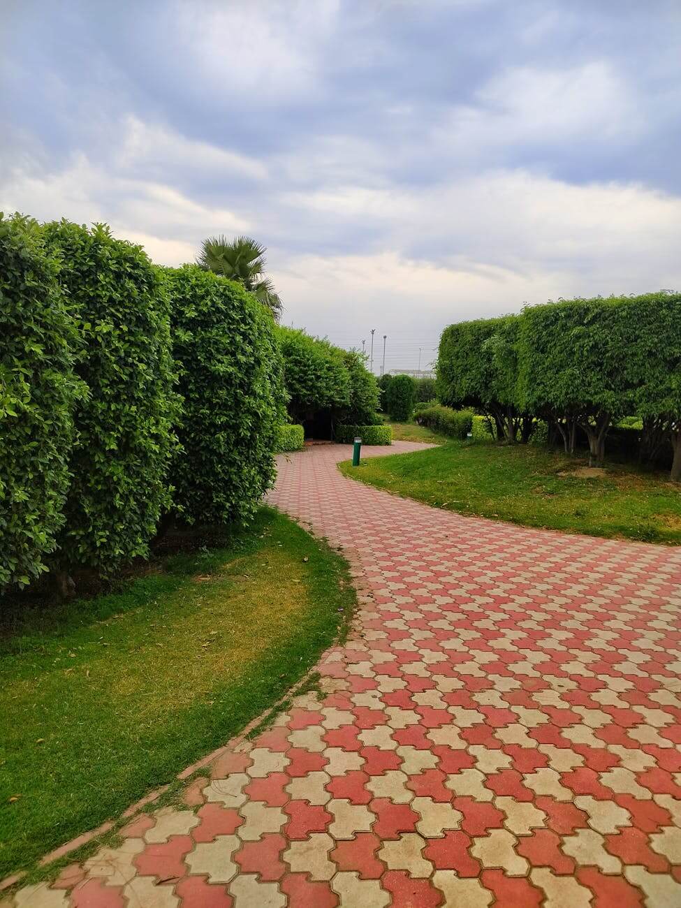 scenic garden pathway in delhi park