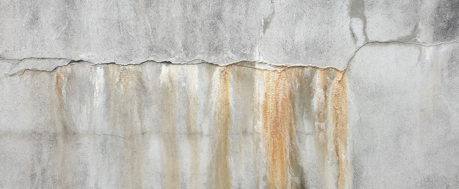 a dirty concrete wall