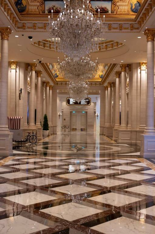 luxurious hallway in a macao casino resort